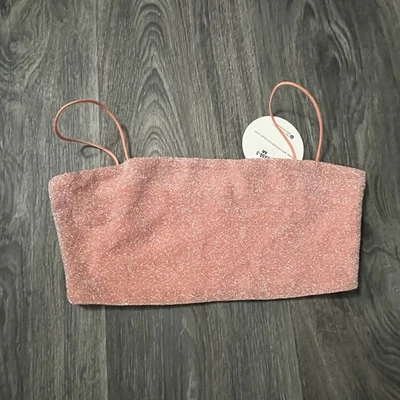 Top corto White Fox Boutique para mujer talla M rosa brillante ropa de club nocturno que causa drama Foto 1 de 4