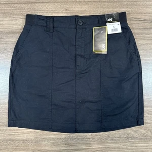NUEVO CON ETIQUETAS Lee Mujeres Falda Skort Confort Cintura Unión-Todo-Negro Talla 6 - Imagen 1 de 13