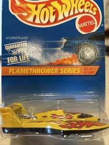 HOT WHEELS 1996 FLAMETHROWER SERIES HYDROPLANE W/ BACKWARDS FLAME # 385 - Picture 1 of 2