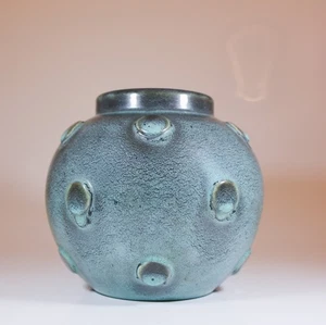 Eva Jancke-Björk - Green Vase with relief - Bo Fajans 1940s - Picture 1 of 12