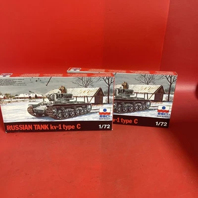 Esci #8037 Segunda Guerra Mundial Tanque Ruso kv-1 Tipo C Escala 1/72 Plástico Modelo Kit Lote 2 Foto 1 de 4