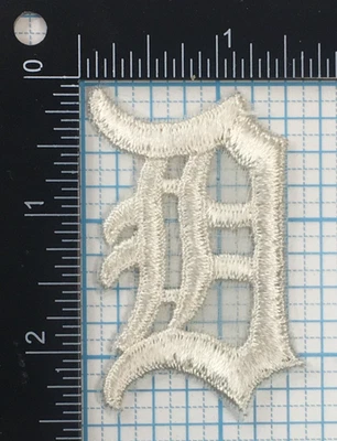 1970'S DETROIT TIGERS MLB BASEBALL VINTAGE 2.25" WHITE D TEAM PATCH FOR HOME HAT - Image 1 of 2