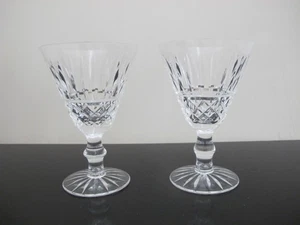 WATERFORD Cut Crystal TRAMORE 5 1/4" Claret Red Wine Goblet Glass Set of 2 - Picture 1 of 5