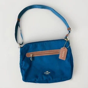 Coach Sawyer Crossbody Blue Dirty & Stained Front Back and Interior - Picture 1 of 12