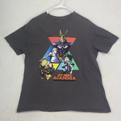 Camisa My Hero Academy Estampado Gráfico Extra Grande Negra Manga Corta Cuello Redondo Foto 1 de 4