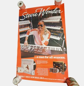 Stevie Wonder Love Light In Flight 24x36 Vintage 1984 Woman in Red Promo Poster - Picture 1 of 6