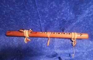 High Spirits Sparrow Hawk Ceder Turqoise 6 Hole Native American Flute Key of A - Picture 1 of 10