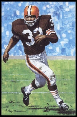 Jim Brown 1989 Goal Line Arte Salón de la Fama #6 Browns Foto 1 de 2