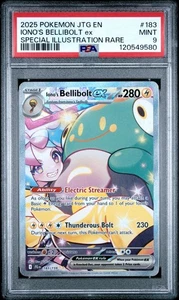 2025 Pokemon JTG EN Illustration Rare #183 Iono's Bellibolt Ex PSA 9 MINT - Picture 1 of 2