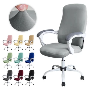 Spandex Office Chair Slipcover Stretch Computer Armchair Seat Protector Cover - Picture 1 of 33