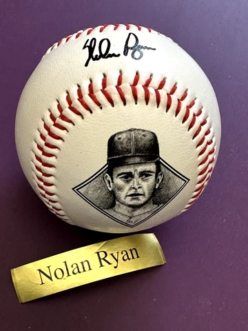 Nolan Ryan Baseball Souvenir Promotional Photo Ball MLB Cover