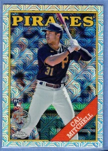 2023 Topps Serie 1 Cal Mitchell Tarjeta de Novato Paquete de Plata Mojo Refractor RC - Imagen 1 de 2