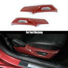 Red Carbon Fiber ABS Interior Seat Side Panel Trim Cover For Ford Mustang 2015+