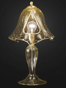 LUME GRANDE MURANO ORIGINALE A 1 LUCE BGA 1723 CLASSICO CRISTALLO ORO 24K - Foto 1 di 1
