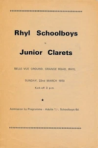 RHYL Schoolboys v Junior Clarets (Manchester) 1970 - Imagen 1 de 1