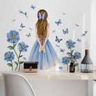 Princess Wall Stickers Butterfly Flower Decals Girls On Moon Home Decoration