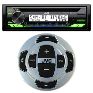 Receptor AM/FM marino UBS/AUX CD JVC KD-T91MBS Single-DIN, control remoto por cable para barco - Imagen 1 de 4