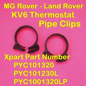 MG Rover 75 ZT LRover KV6 Thermstat Housing Connector BOTH Pipe Clips PYC101320 - Picture 1 of 1