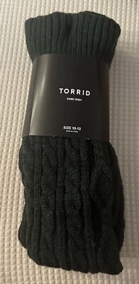 Calcetines hasta la rodilla tórridos verde jaspeado talla 10-13 Foto 1 de 2