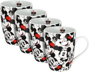 Disney Minnie Mouse All over Set of 4 Mugs Coffee Tea Cup Drink decorative New - Picture 1 of 3