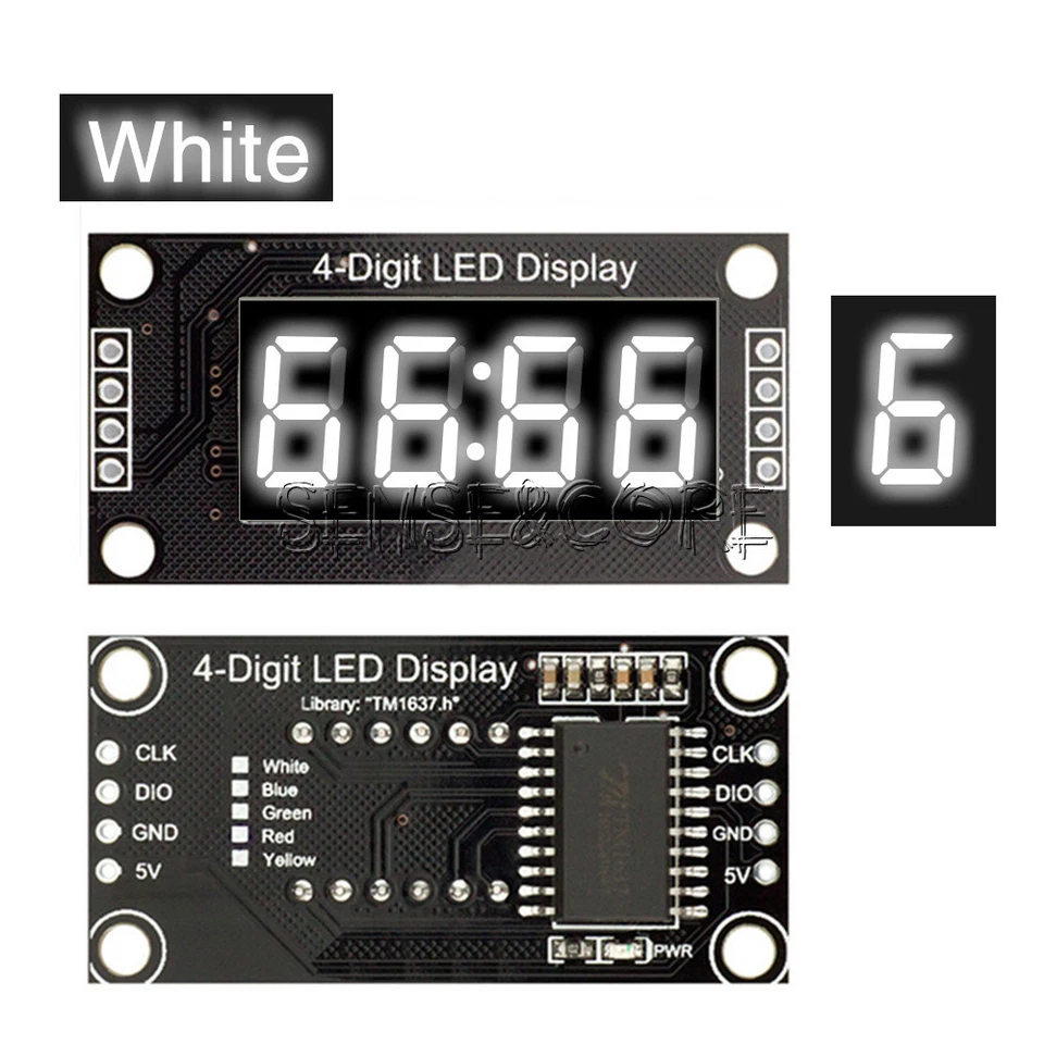 White 0.56" TM1637 4-Bit Digital LED Display Clock Tube Display For Arduino- - Image 1 of 1