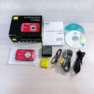 【MINT in BOX】Nikon COOLPIX S3300 Strawberry Pink 6x 16.0MP Digital Camera JAPAN - Picture 1 of 19
