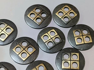 10x edle kleine Metallknöpfe - 12mm - Blusenknöpfe, Puppenknöpfe - #24 - Picture 1 of 2