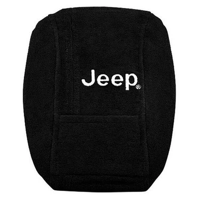 Cubierta de consola Seat Armour negra apta para Jeep Wrangler 2001-2006 - logotipo Jeep Foto 1 de 3