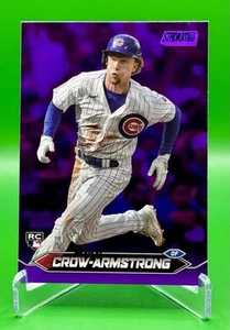 2024 Topps Stadium Club Baseball Pete Crow-Armstrong Purple Foil /75 RC - Picture 1 of 3