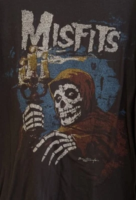 Camiseta gris oscuro The Misfits American Psycho comida chatarra para hombre talla L hecha en EE. UU. Y2K Foto 1 de 4