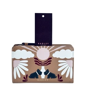 RADLEY Rising Sun Tan Leather Medium Bifold Purse With Dust Bag - New - RRP £79 - Picture 1 of 4