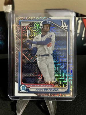 2024 Bowman - Chrome Prospects  Mojo Refractor #BCP-12 Josue De Paula (RC) / New - Image 1 of 4