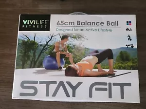 Vivilife Fitness 65cm Exercise Yoga Balance Ball with Pump - Picture 1 of 2