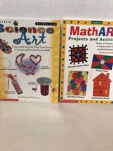 (Lot of 2) Science Art (Grades 2-4) & Math Art (Grades 3-5) Resource Books - Picture 1 of 6