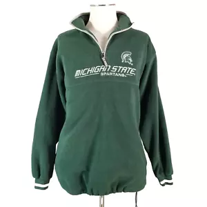 Lee sport Michigan State Spartans fleece sweater men's large green 1/4 zip - Picture 1 of 12