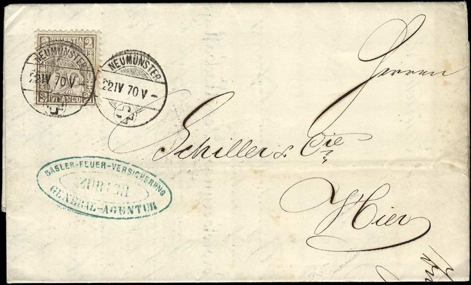 SWITZERLAND - 1870 - from the Canton of Zurich, clean and beautifully stamped - Image 1 of 1