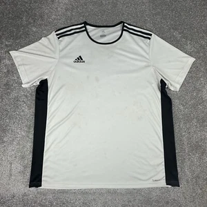 Adidas Soccer Jersey Shirt Mens 2XL White Climalite Activewear Lightweight Gym - Picture 1 of 3