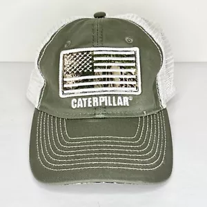 Cappello/Cappello Caterpillar CAT Equipment verde oliva Realtree mimetico bandiera USA maglia - Foto 1 di 8