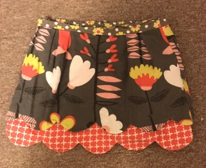 Jelly the Pug 4t Toddler girls skirt Floral Gray Pink Pattern Layered Adjustable - Picture 1 of 3