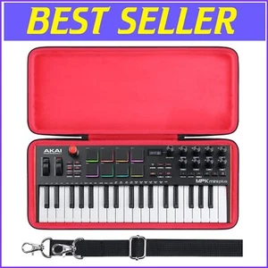 All-in-One Hard Case for Akai MPK Mini Plus 37-Key MIDI Controller Accessories - Picture 1 of 11