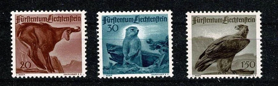 U8027 LIECHTENSTEIN 1947 Hunting animals  MNH - Image 1 of 1