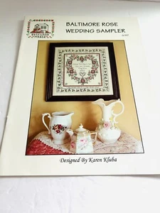 Rosewood Manor Baltimore Rose Wedding Sampler Cross Stitch Leaflet Chart 2004 - Picture 1 of 3