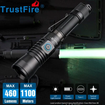 Trustfire T30R Laser Tactical Military Flashlight Rechargeable LEP 1100 Meters