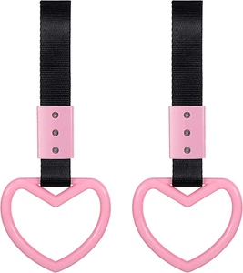 BBTO 2 Pièces En Forme De Coeur Poignée De Voiture Sangles Dérive Charme Pare-chocs Arrière Avertissement Rin - Photo 1 sur 12