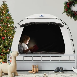 Bed Tent Blackout Canopy Kids Play Fort Indoor Playhouse Toddler Sensory Calming - Picture 1 of 9