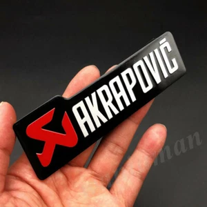 Metal AKRAPOVIC Exhaust Heat Resistant Foil Car Emblem Badge Decals Sticker - Picture 1 of 3