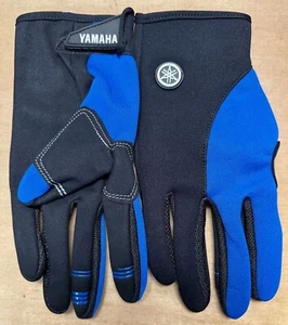 Yamaha NEOPRENE Glove BLUE/Black FULL Finger LG MAR-15GFF-BL-LG FREE SHIPPING - Picture 1 of 2