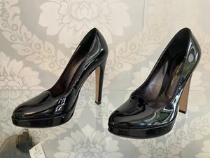 Gianvito Rossi schwarze Lack-Plateau-Heels Größe 7 395 $ - Bild 1 von 5