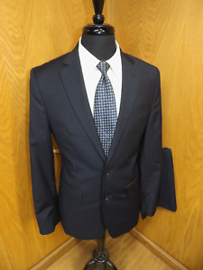 Banana Republic Mens Suit 38r 33w x 30 Navy Blue Pinstripe  Wool Blend T#406