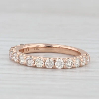 Le Vian 0.90ctw Diamond Wedding Band Stackable Anniversary Ring 14k Rose Gold - Image 1 of 4